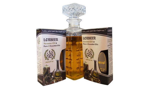 8-  (7) pure natural oils for hair & skin: LORBEER 7 Hair Oils ( Sesame Oil ) ( 805 )