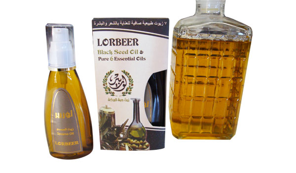 8-  (7) pure natural oils for hair & skin: LORBEER 7  Hair Oils ( Black Cumin Oil ) ( 806 )