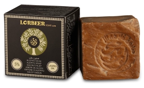 1- Traditional Aleppo Laurel Soap: LORBEER Aleppo Soap 5% Laurel Oil (105) B 